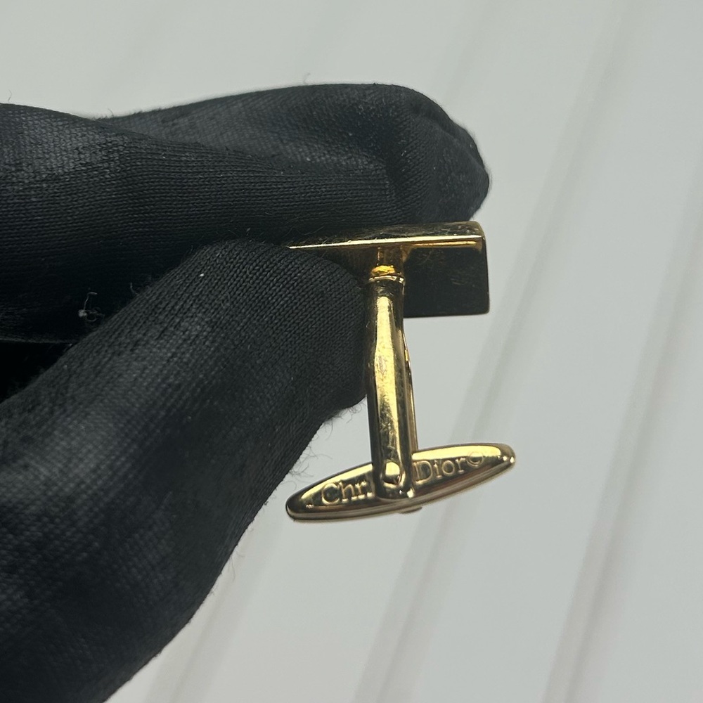 Christian Dior Vintage Rare Gold Designer Cufflink - Picture 4 of 7